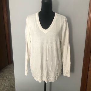 Talbots Ivory V-neck Talbots sweater XL